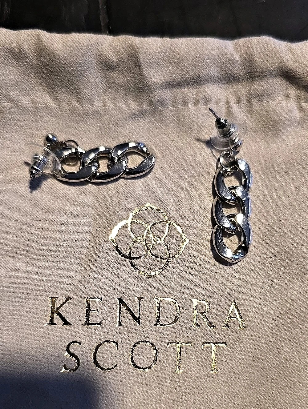Kendra Scott Embry Silver Chain Post Earrings